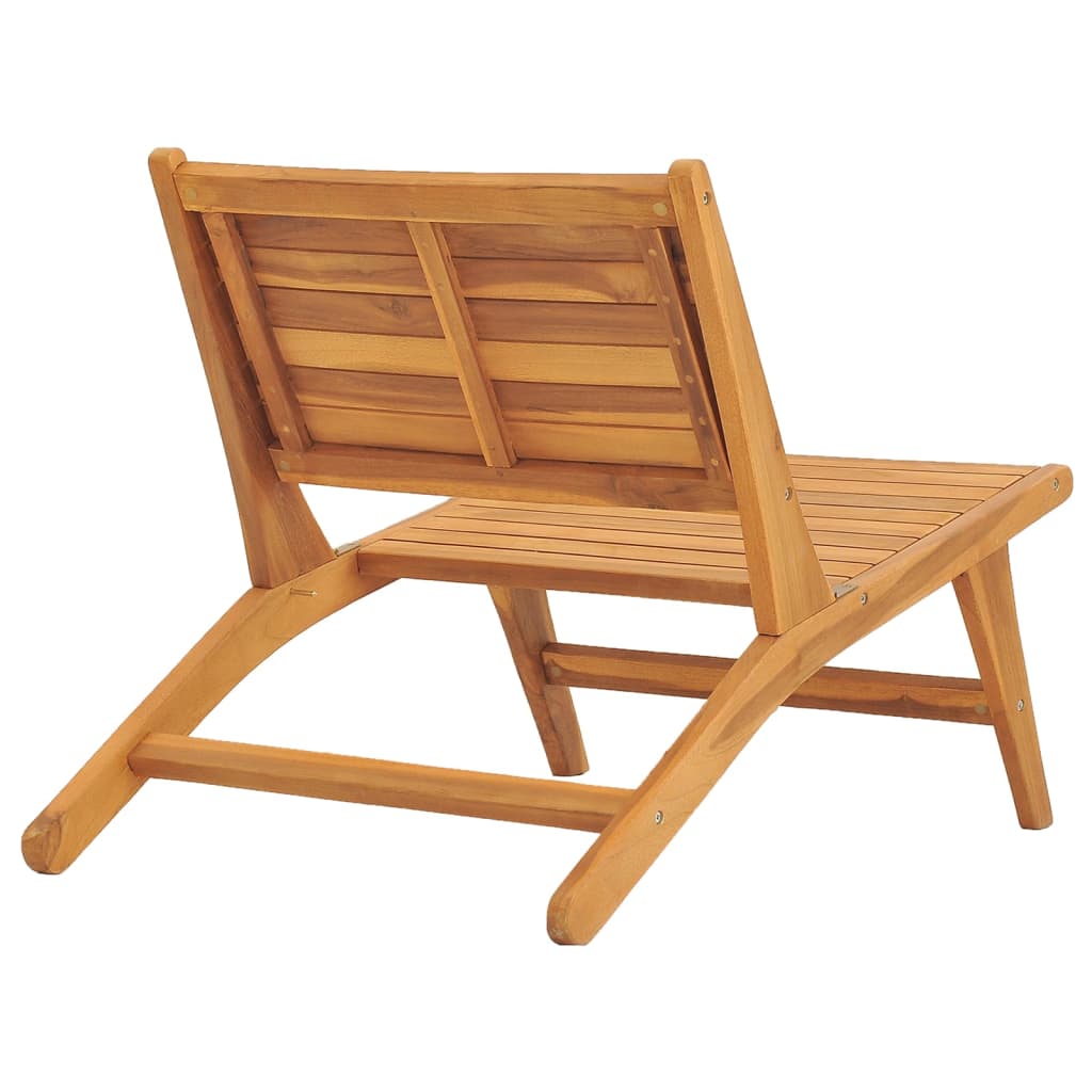 Gartenstuhl mit Fussablage Massivholz Teak